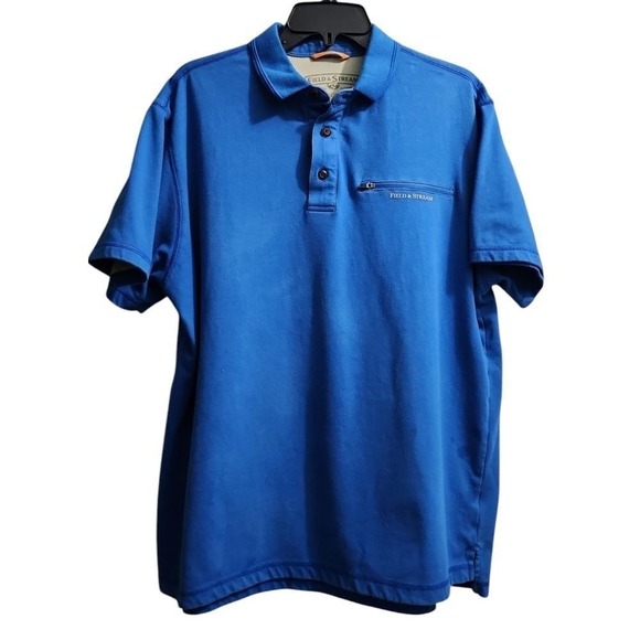 Field & Stream Polo Shirt Moisture Wicking Quick Dry Blue Outdoor Size L - Picture 1 of 6